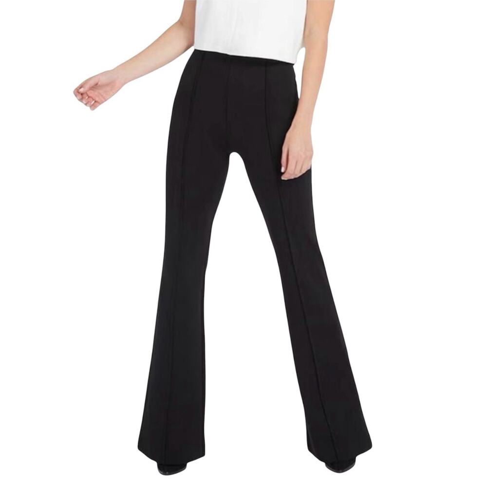 SPANX The Perfect Pant Black Knit Ponte Hi-Rise Flare XL 20252R Pull On Stretch